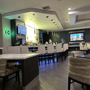 Really bad service at the bar.. our waitress dint care for our drink..