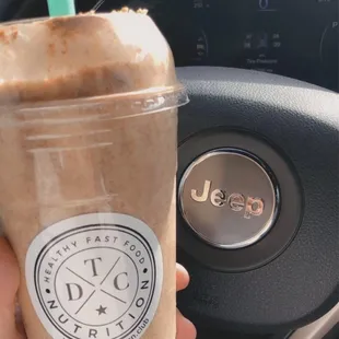 Teddy Graham Protein Smoothie.