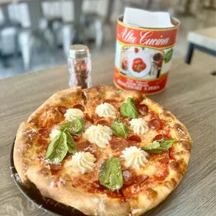 Delicious Honey Sting Pizza .   Added just a touch of sweetness &amp; heat (not too much at all).