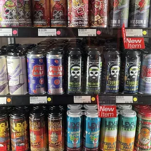 a variety of beverages