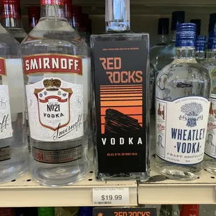 They just started carrying Red Rocks Vodka!  It actually smooth for 20$ vodka. Highly recommend.