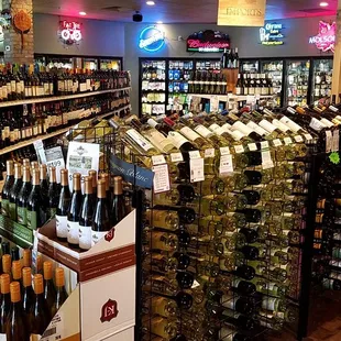 a wide selection of wines