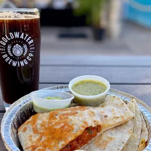 Our al pastor quesadilla never disappoints