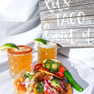 two tacoss and a drink