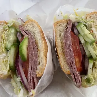 The Italiano Sandwich - with old salami. $4 extra charge for salami which is an ingredient in the sandwich already