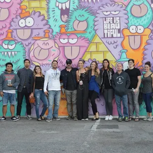 Our tour group enjoying the awesome street art in Downtown Las Vegas!