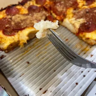 Just mushy sticky dough in the middle.