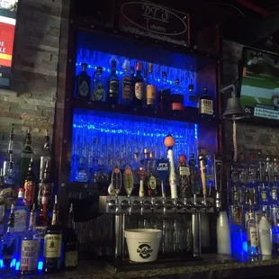 a bar filled with liquor