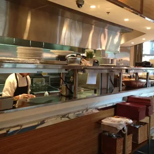 a chef preparing food