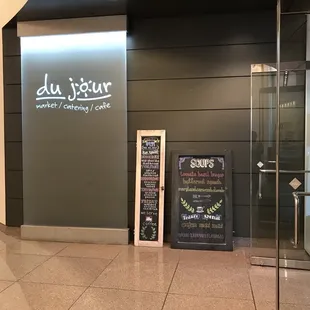 the entrance to the store