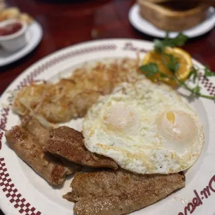 2 Eggs with Breakfast Meat