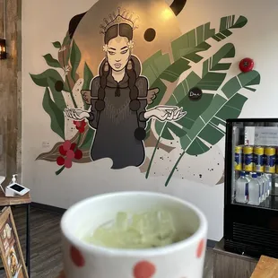 Iced matcha latte