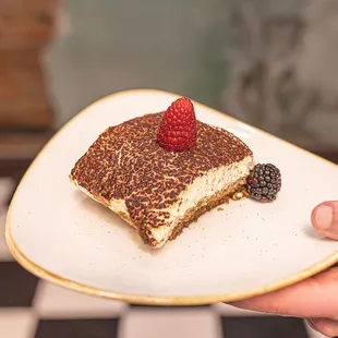 a piece of cake on a plate