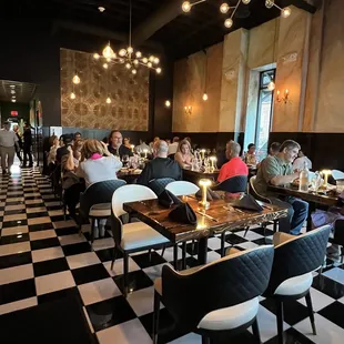 Great ambiance and an open bar on the third floor serves food too