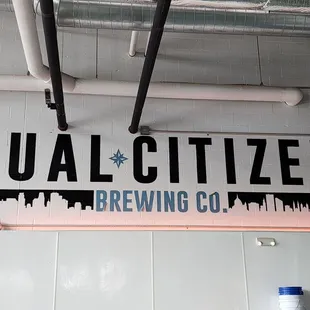 the logo for dual citizen brewing co