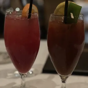 Bloody Mary on the right. Don&apos;t remember what my wife&apos;s drink was.