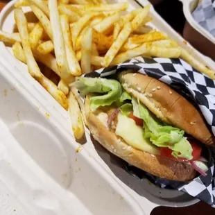 Chicken Burger &amp; Fries