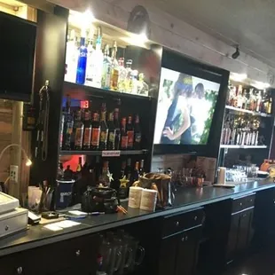 Back Bar at Dubbs following the remodel. Several big screen TV's added