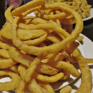 Mini portion of onion rings are big enough for two people and then some!