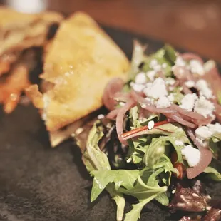 Short Rib Panini. It comes with a side salad.