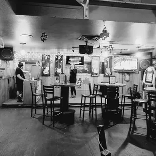 the interior of the pub