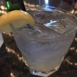 Lemon vodka soda