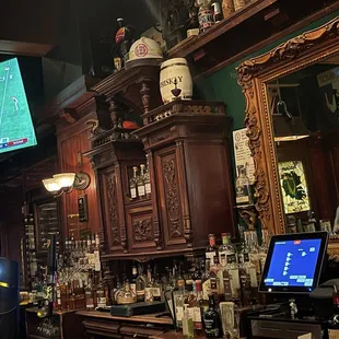the bar and television