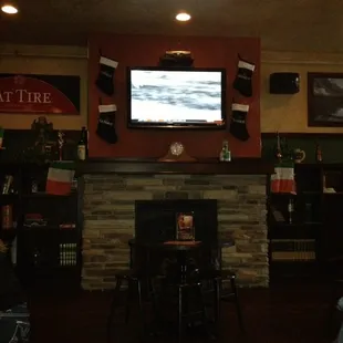 Siblings fireplace