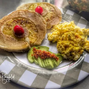 Upside down pineapple pancakes