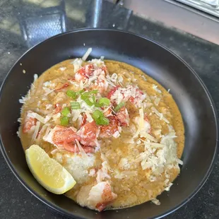 Maine Lobster and grits