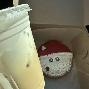 Brown sugar latte with cream on top