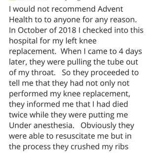 Don't go to this hospital!