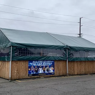 They've weather proofed the deck for the winter months.