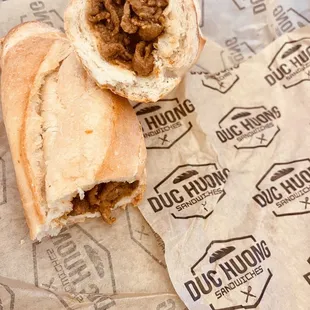 Spicy Korean pork Banh mi