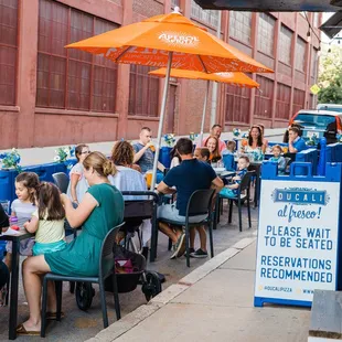 Socially distanced patio seating (Fall 2020)