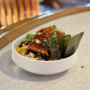 Salmon Teriyaki Bowl served up in our Bar &amp; Grill,  located at our upstairs restaurant.