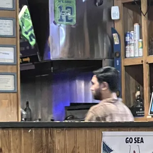 a man behind the counter