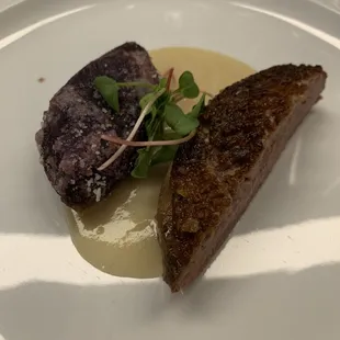 Applewood smoked duck and beautifully cooked sweet potato