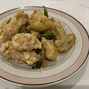 Taiwanese Fried Chicken with Cauliflower in Sweet Chili Sauce
