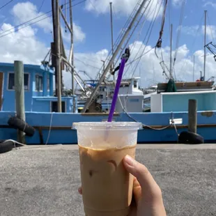 Coffee right by the dock