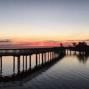 Boardwalk at sunset.