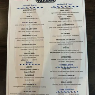 The other side of the menu. Everything is reasonably priced and the food is incredible.
