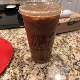 Supposed to be a cold brew with sweat cream, milk, and Carmel. Could not drink it - the bitterness was real.