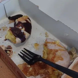 Peanut butter and apple pie donuts