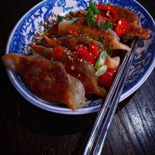 jiaozi - beef short rib &amp; bone marrow potstickers