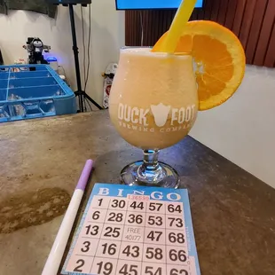 POG beer slushie and Wednesday night bingo