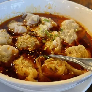 Spicy Szechuan Pork Wonton with Chili Oil