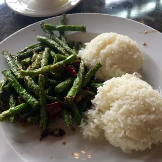 Dried Cooked Green Bean Lunch Special