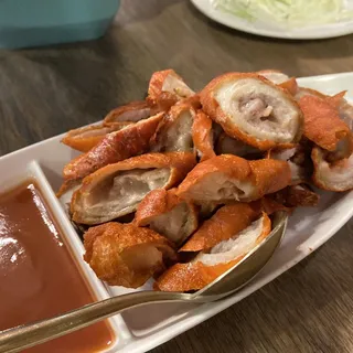 Stir-Fried Pork Intestine with Black Bean and Bell Pepper