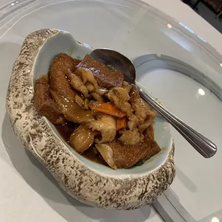 Briased Fried Tofu and Sole Fish Fillet